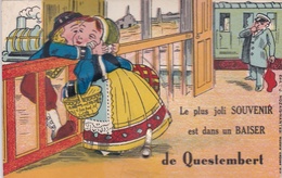 ¤¤   -   QUESTEMBERT    -  Carte à Système   -  Souvenir , Baiser    -  ¤¤ - Questembert