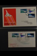 CONCORDE COVERS COLLECTION 1969-2010 Collection Of Illustrated First Day Or Commemorative Covers In An Album, Mostly Gre - Ohne Zuordnung