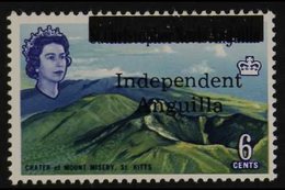 1967 6c Crater, Mt Misery Opt'd "Independent Anguilla" SG 7, Never Hinged Mint. For More Images, Please Visit Http://www - Anguilla (1968-...)