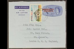 1968 USED AIR LETTER. A Scarce, Uprated Air Letter To London (25th March 1968) With Philatelic Content, One Of Only 100  - Anguilla (1968-...)