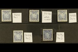1937-49 3D BLUES SPECIALISED GROUP 3d Blue Definitive Both Perfs, With All Listed Printings And Dies, SG 168, 168a, 168b - Andere & Zonder Classificatie