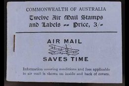 BOOKLET 1930 3s Airmail Saves Time Booklet Black On Blue Cover, SG SB24, Fine And Very Scarce. For More Images, Please V - Altri & Non Classificati