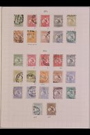 OFFICIALS 1913-1930 ATTRACTIVE USED COLLECTION On Leaves With Shades, Dies, Watermark Varieties, Plate Flaws Five Stamps - Andere & Zonder Classificatie