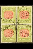 POSTAGE DUE 1938 6d Carmine And Green, SG D117, BLOCK OF FOUR Very Fine Used. For More Images, Please Visit Http://www.s - Otros & Sin Clasificación