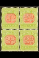 POSTAGE DUES 1912 - 1923 2d Scarlet And Pale Yellow Green, SG D81, Superb Mint Block Of 4. For More Images, Please Visit - Other & Unclassified