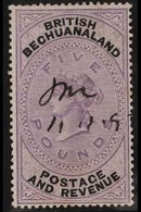 1888 £5 Lilac And Black, SG 21, Very Fine Used With Light Manuscript Fiscal Cancel. Lovely Full Colour. For More Images, - Otros & Sin Clasificación