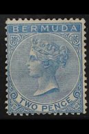 1877 2d Bright Blue, CC Wmk, SG 4, Fine Mint. For More Images, Please Visit Http://www.sandafayre.com/itemdetails.aspx?s - Bermuda