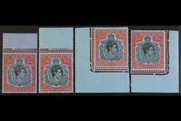 1938-52 2s6d KEY PLATE GROUP An All Different Quad Of 2s6d Inc SG 117, 117b, 117c & 117d, Never Hinged Mint Marginal Exa - Bermudes