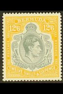 1938-53 12s6d Grey & Pale Orange (chalk Surfaced) Perf 13, SG 120e, Never Hinged Mint For More Images, Please Visit Http - Bermudes