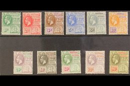 1913-21 KGV MCA Wmk Definitive Set, SG 259/69c, Fine Mint (11 Stamps) For More Images, Please Visit Http://www.sandafayr - Guyana Britannica (...-1966)