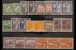 1938-52 Pictorials Complete Set With Most Perforation Types, SG 308/19b, Very Fine Mint. Includes Both $2 & All Three $3 - Guyane Britannique (...-1966)