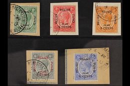 1932 Belize Relief Fund Set Complete, SG 138/42, Very Fine Used On Individual Pieces. (5 Stamps) For More Images, Please - British Honduras (...-1970)