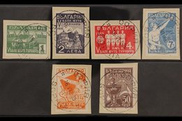 1935 Football Complete Set (Michel 274/79, SG 351/56), Superb Cds Used On Pieces, Very Fresh. (6 Stamps) For More Images - Altri & Non Classificati
