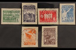 1935 Football Complete Set (Michel 274/79, SG 351/56), Superb Cds Used On Pieces, Very Fresh. (6 Stamps) For More Images - Other & Unclassified