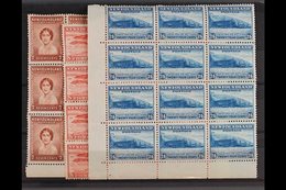 1932-38 Pictorials Set To 24c (SG 222/228) IN BLOCKS OF TWELVE, Never Hinged Mint, Cat £200+ (7 Blocks Of 12 = 84 Stamps - Andere & Zonder Classificatie