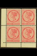 1862-70 2d Deep Rose, Die I, SG 13, Never Hinged Mint Corner Block Of 4. Pretty! For More Images, Please Visit Http://ww - Autres & Non Classés