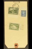 1936 PARCEL TAG Franked With 1930 $1 Olive-green, 1935 5c Blue & 20c Olive-green ($1.25 Rate), From "The Canadian Bank O - Otros & Sin Clasificación