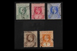 1902 Ed VII Set Complete, Wmk CA, SG 3/7, Very Fine Used. (5 Stamps) For More Images, Please Visit Http://www.sandafayre - Iles Caïmans
