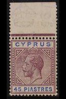 1921-23 45pi. Dull Purple And Ultramarine, SG 99, Superb Upper Marginal Example, Never Hinged Mint. For More Images, Ple - Andere & Zonder Classificatie