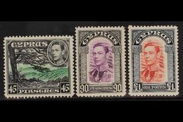 1938 NHM TOP VALUES. KGVI Definitive Top Values, 45pi, 90pi And £1 (SG 161/63), Never Hinged Mint. (3 Stamps) For More I - Autres & Non Classés