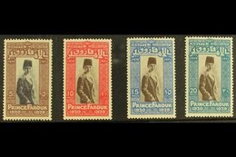 1929 Prince Farouk's 9th Birthday With Central Vignettes In Black (5m Value) Or Brown, SG 178a/81a (Chalhoub C29c/32c),  - Altri & Non Classificati