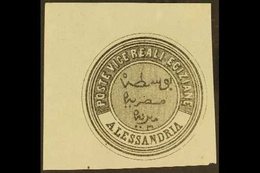 INTERPOSTAL SEAL PROOF. Type IV (1868) Alessandria Circular Seal Impression In Black On A Large Square White Wove Paper  - Altri & Non Classificati