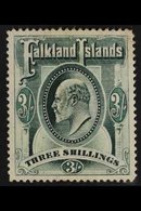 1904 3s Green, Ed VII, SG 49, Very Fine Mint. For More Images, Please Visit Http://www.sandafayre.com/itemdetails.aspx?s - Falklandinseln