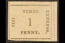 1870-71 1d Black / Rose On Thin Vertically Laid Paper, SG 5, Mint With Trace Of A Diagonal Crease. An Attractive Example - Fidji (...-1970)