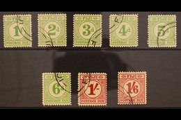 POSTAGE DUES 1940 Emerald And Carmine Set, SG D11/17, Very Fine Used. Cto As Usual, 1s And 1s 6d With RPS Certificates.  - Fidji (...-1970)