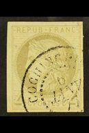 COCHIN CHINA 1877 4c Grey, Ceres, Yv 16,  Very Fine Used With Cochinchine 6 Jan 77 Cds Cancel. For More Images, Please V - Altri & Non Classificati