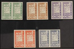 SYRIA 1943 Union Postage Complete IMPERF Set (Yvert 266/70, SG 367/71), Never Hinged Mint Horizontal IMPERF PAIRS. Very  - Other & Unclassified