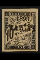 TAHITI POSTAGE DUE. 1893 10c Black, Horizontal Overprint, Yvert 19, SG D24, Very Fine Mint. Expertized By Calves. For Mo - Other & Unclassified