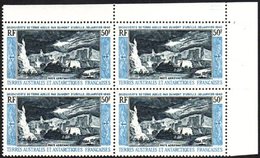 T.A.A.F. 1965 AIR 50f Discovery Of Adelie By Dumont D'Urville (Yvert 8) - A Superb Never Hinged Mint Corner Block Of Fou - Altri & Non Classificati