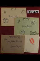 FELDPOST MAIL 1939-1944 Interesting Collection Of Stampless Covers And Cards From/to The Area Of The Occupied Poland, Be - Autres & Non Classés