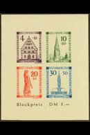 FRENCH ZONE BADEN 1949 Freiburg Rebuilding Fund Imperf Mini-sheet With 10pf Stamp With Ink Spot On Left Next To "B" Of " - Altri & Non Classificati