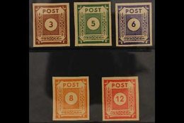 RUSSIAN ZONE EAST SAXONY 1945 (Nov-Dec) Complete IMPERF Set, Michel 56/60 U, Very Fine Mint, Fresh. (5 Stamps) For More  - Other & Unclassified