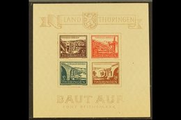 THURINGIA 1946 Bridges Type III Mini-sheet (Michel Block 4 I/III, SG MSRF17), Never Hinged Mint, Fresh. For More Images, - Other & Unclassified