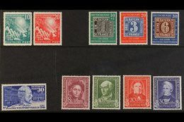 1949 COMPLETE YEAR SET. SUPERB NEVER HINGED MINT On A Stock Card, Includes 1949 30pf UPU And Assembly, Stamp Anniv & Rel - Autres & Non Classés