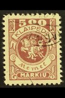 LITHUANIAN OCCUPATION 1923 (12 April) 500m Purple (Mi 149, SG 26) Very Fine Cds Used. For More Images, Please Visit Http - Other & Unclassified