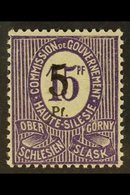 UPPER SILESIA 1920 5pf On 15pf Violet COLOUR ERROR, Michel 10 F (see Note After SG 18), Very Fine Mint, Signed, Fresh. F - Otros & Sin Clasificación