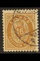 1876 16aur Brown, Perf 12¾x12¾, Fac. 27, Very Fine Used. For More Images, Please Visit Http://www.sandafayre.com/itemdet - Autres & Non Classés