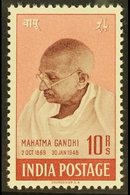 1948 10r Gandhi, SG 308, Never Hinged Mint. Superb. For More Images, Please Visit Http://www.sandafayre.com/itemdetails. - Autres & Non Classés