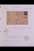 GWALIOR 1939-1950 Interesting Collection Of Commercial COVERS & CARDS Written Upon Leaves, Includes Two Registered Cover - Other & Unclassified