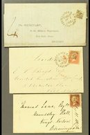 1856-57 DUBLIN POSTED SINCE 6PM LAST NIGHT DUPLEX Good Strikes On 1857 Unstamped East India Printed Entire, With Another - Autres & Non Classés