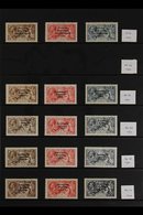 1922 - 1934 SEAHORSES NEAR-COMPLETE. Five Different Overprinted Seahorse Sets SG 17/21, 64/66, 83/85, 86/88 & 99/101 (on - Andere & Zonder Classificatie