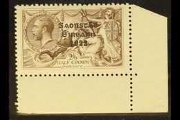 1925-8 2s6d Chocolate-brown, Wide Setting, Overprint In Black Ink, SG 86, Never Hinged Mint., Corner Marginal Example. F - Other & Unclassified