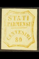 PARMA - PROVISIONAL GOVERNMENT 1859 80c Olive Bistre, Sass 18, Fine Mint No Gum With Good Margins All Round. Shallow Thi - Non Classés