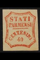 PARMA PROVISIONAL GOVERNMENT 1859 40c Red BROKEN "A" AT TOP Variety, Sassone 17c (SG 33 Var), Very Fine Mint, Four Large - Non Classés