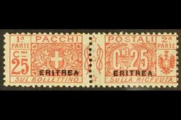 ERITREA POSTAGE DUES 1916 25c Red, "Small" Overprint, Sass 3, Very Fine Mint. For More Images, Please Visit Http://www.s - Other & Unclassified