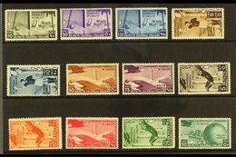 GENERAL ISSUES 1934 Football Complete Set Inc Airs (SG 76/87, Sassone 46/A37), Very Fine Mint, Very Fresh & Attractive,  - Other & Unclassified